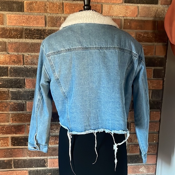 Working Title Denim Faux Fur Jacket - Picture 3 of 6